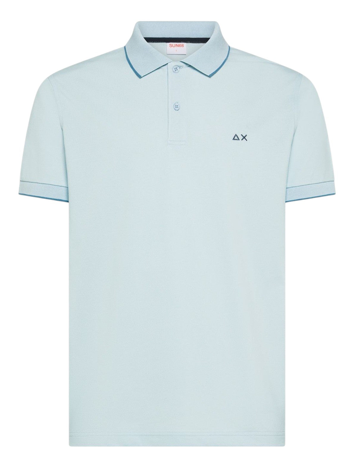 Polo Sun68 uomo A3611106 Small Stripes Basica Azzurro<BR/> 