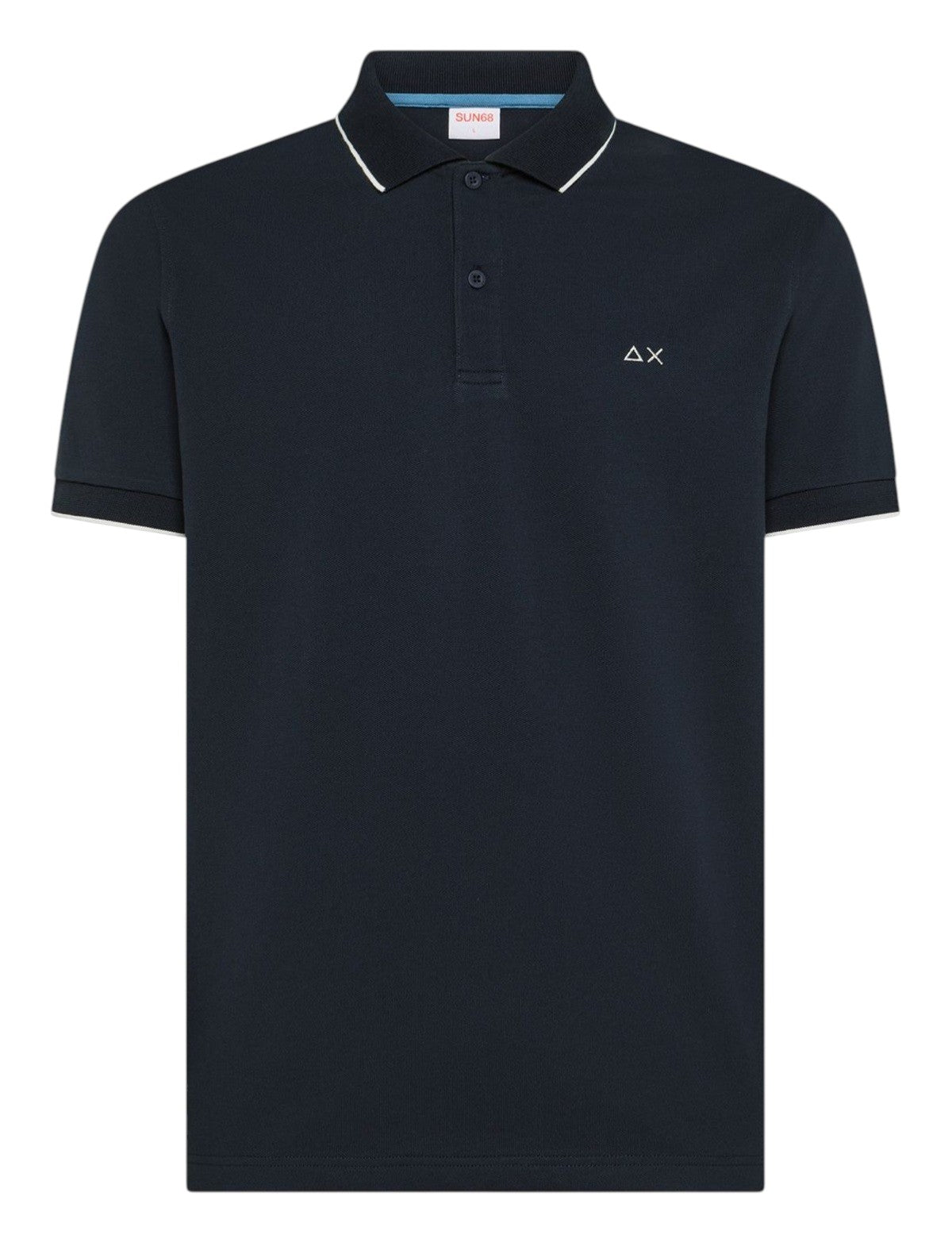 Polo Sun68 uomo A3611107 Small Stripes Basica Blu Navy<BR/> 