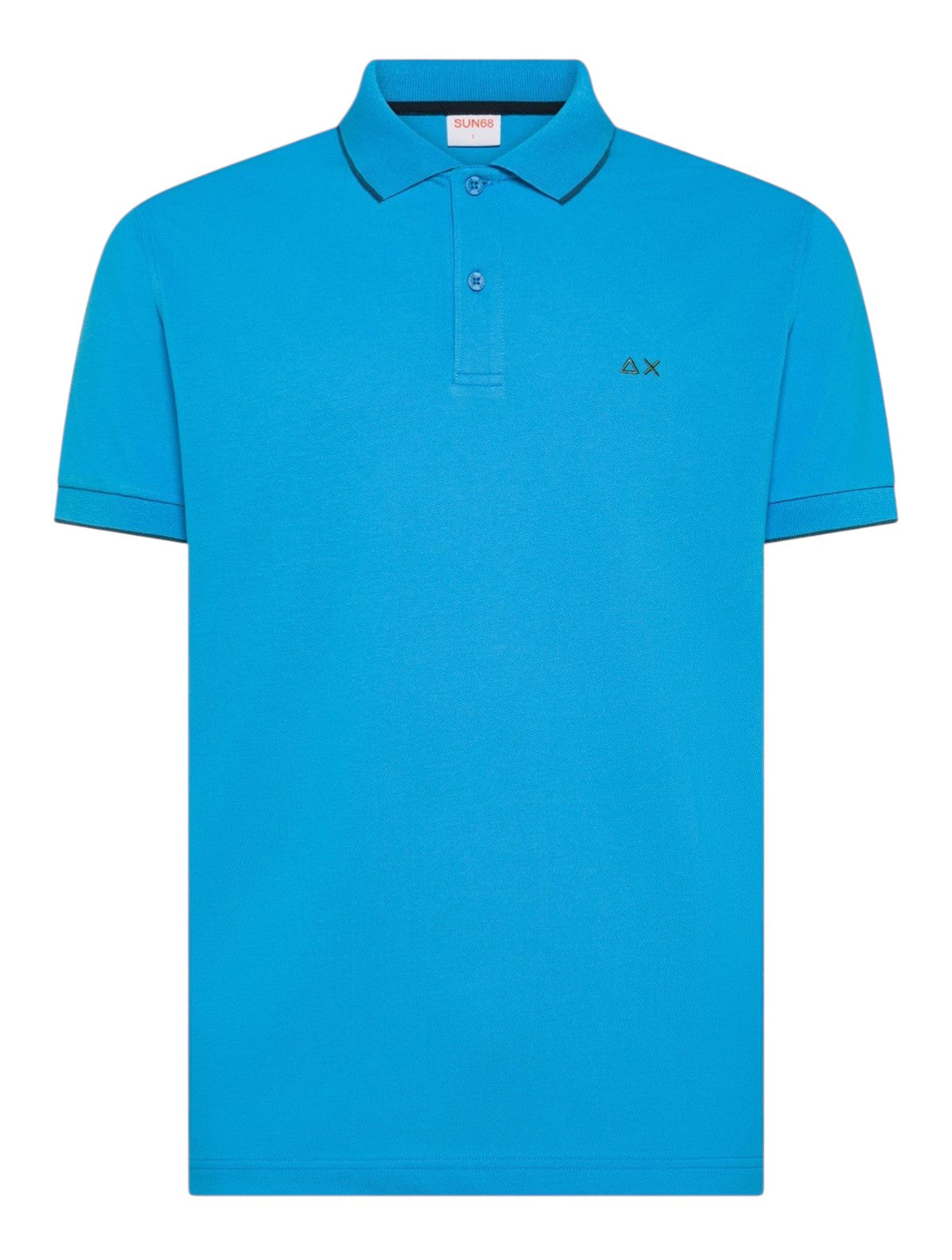 Polo Sun68 uomo A3611113 Small Stripes Basica Turchese<BR/> 