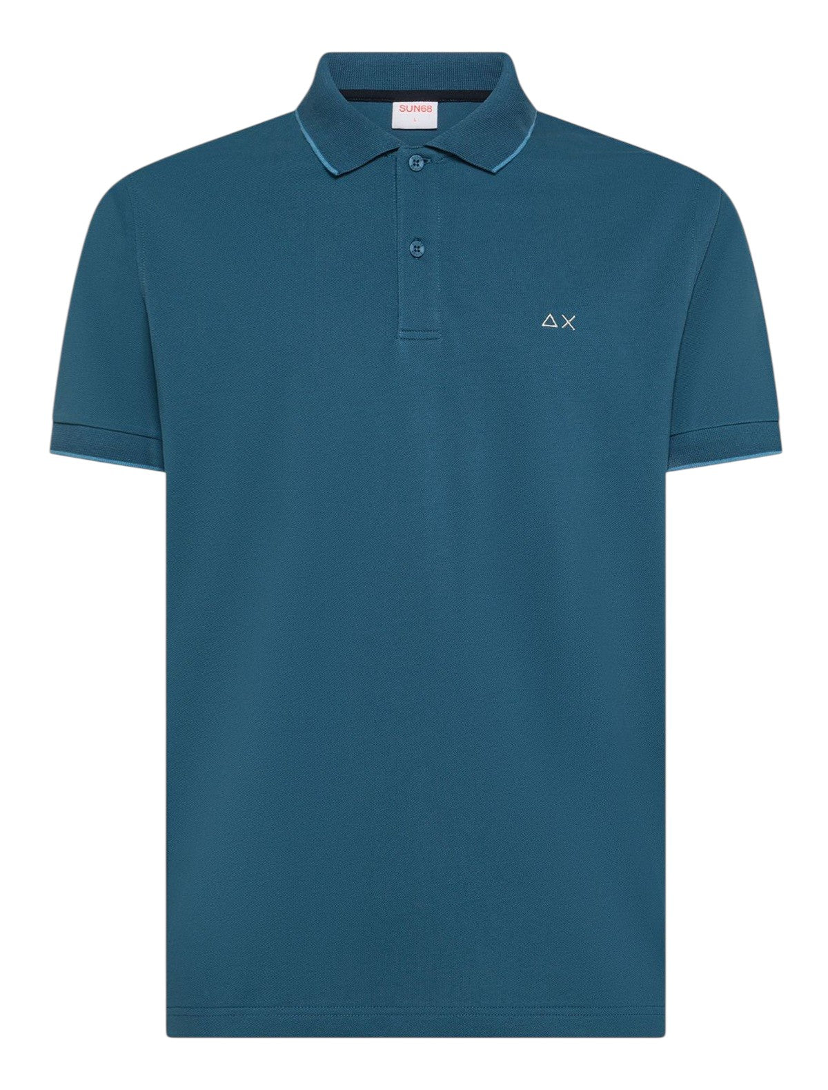 Polo Sun68 uomo A3611180 Small Stripes Basica Blu Avio scuro<BR/> 