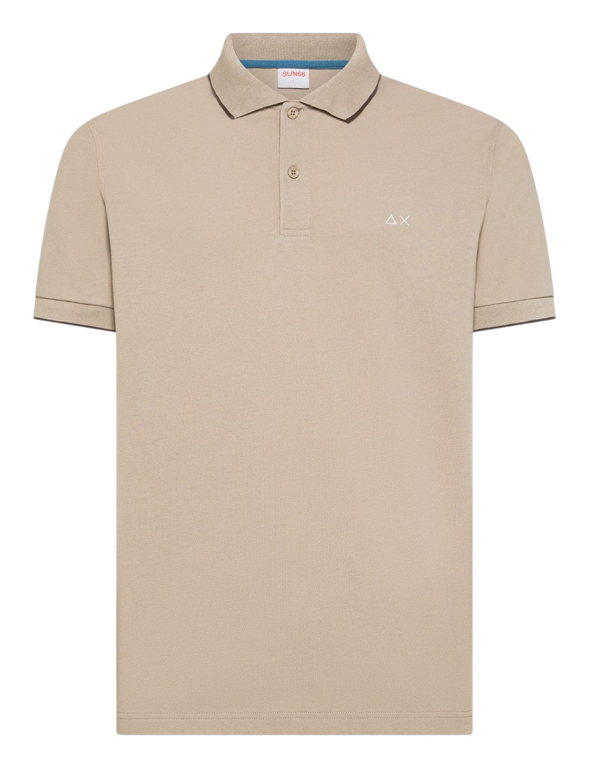 Polo Sun68 uomo A3611198 Small Stripes Basica Beige Stone<BR/> 