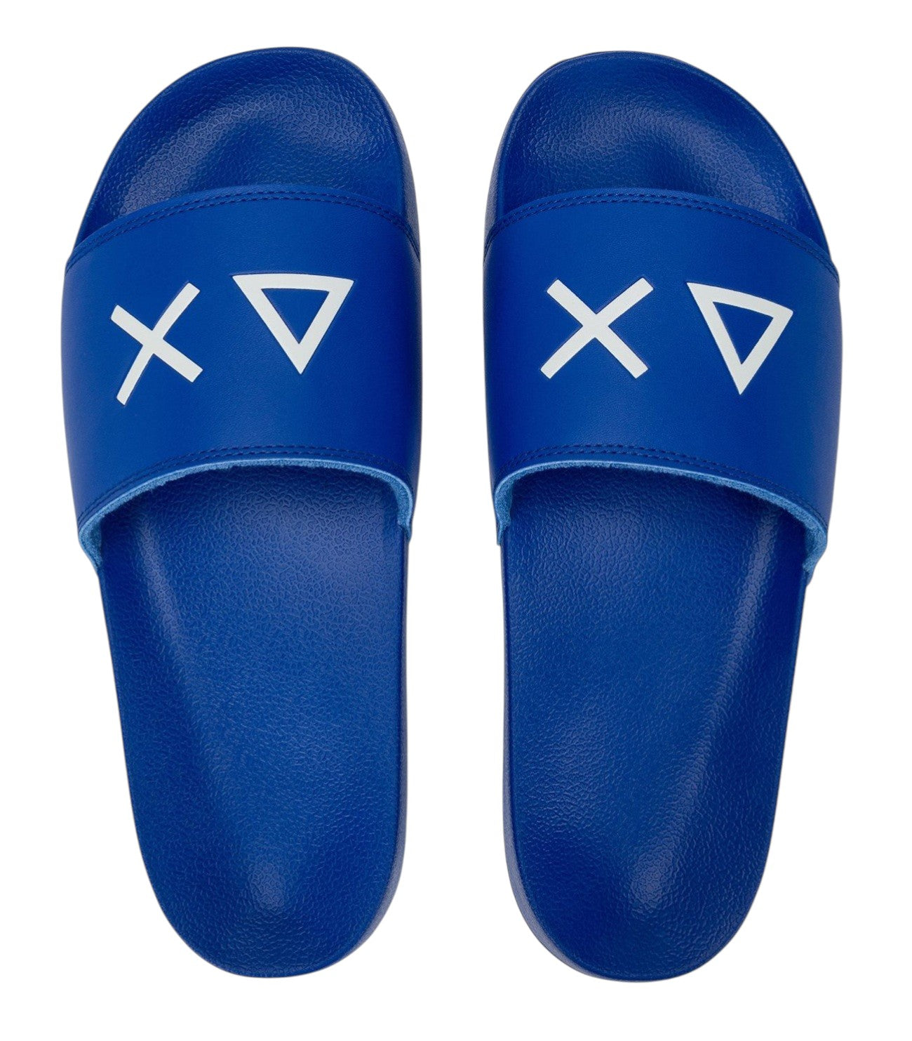 Pantofola Sun68 uomo BX3611058 Beach Slippers Logo Blu Royal<BR/> 