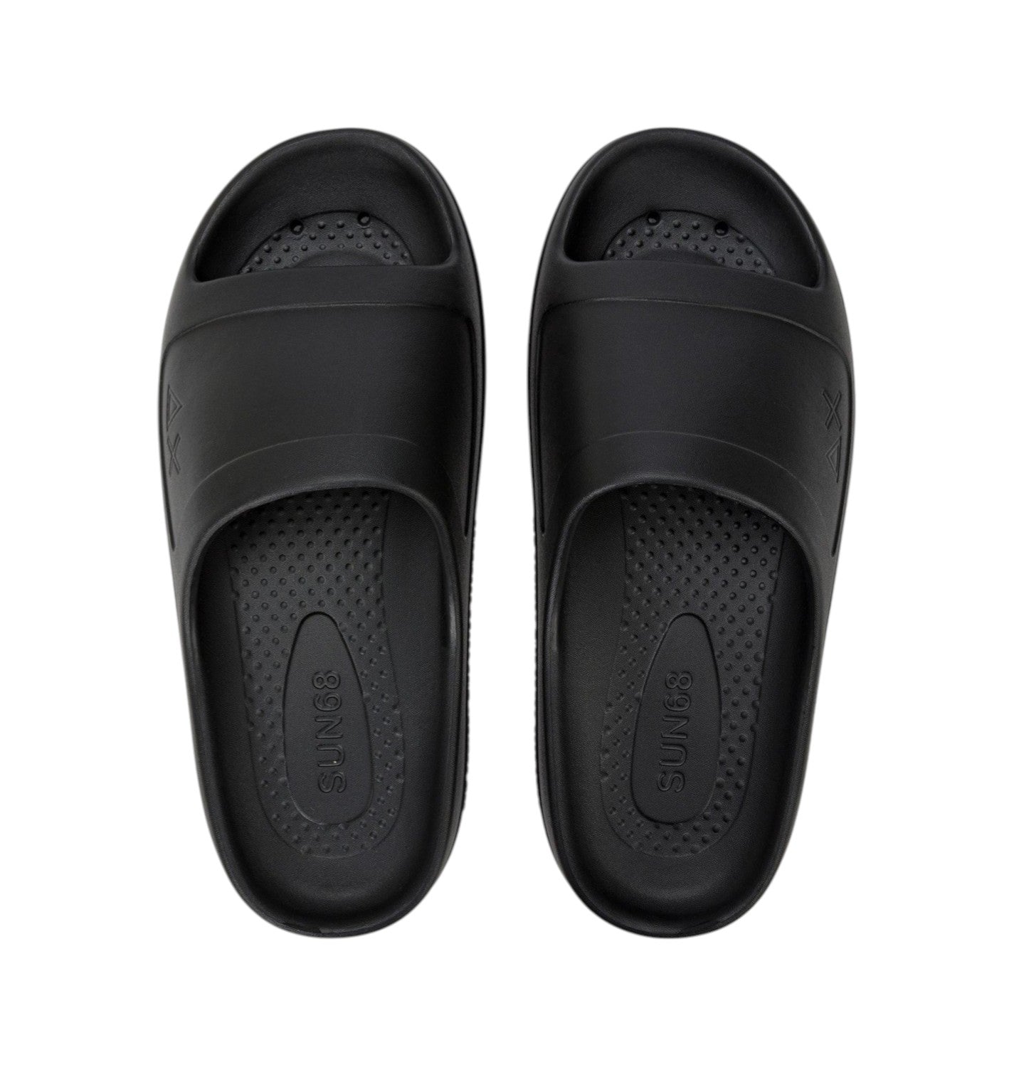 Pantofola Sun68 uomo BX36112 11 Slippers Monoblock Logo Nero<BR/> 