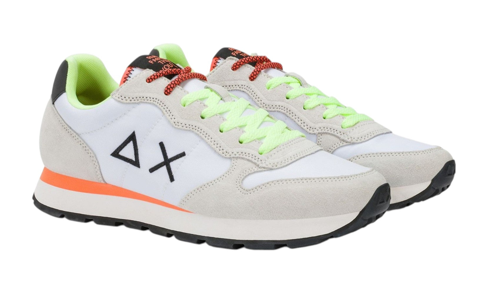 Sneakers Sun68 uomo BZ3610201 Tom Solid Fluo Bianco<BR/> 