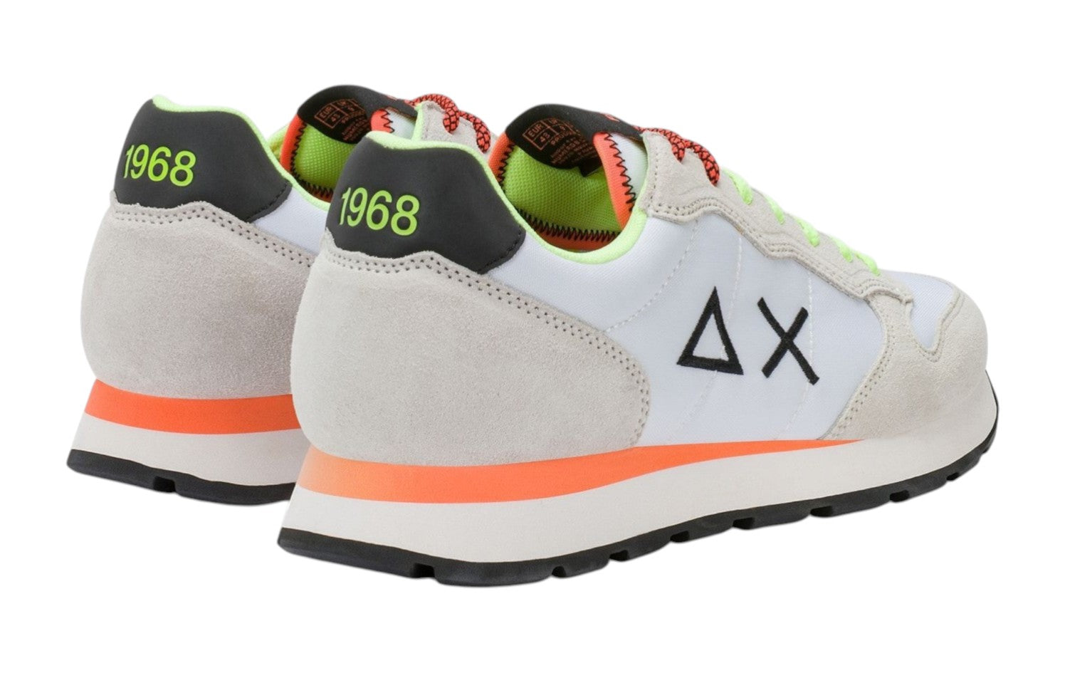 Sneakers Sun68 uomo BZ3610201 Tom Solid Fluo Bianco<BR/> 