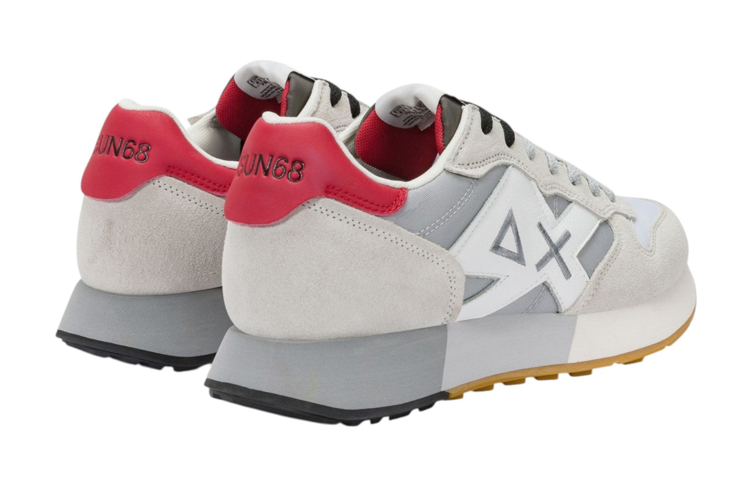Sneakers Sun68 uomo BZ361160106 Jaki 2.0 Solid Bianco Grigio chiaro<BR/> 