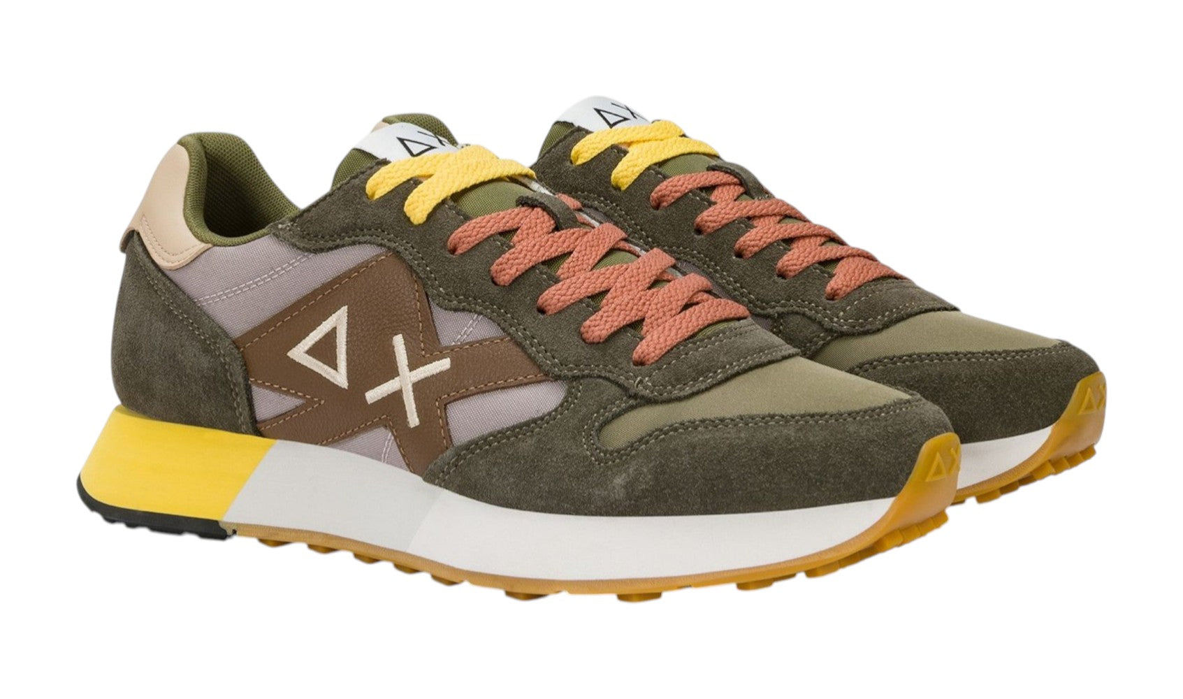 Sneakers Sun68 uomo BZ361161998 Jaki 2.0 Solid Verde militare Grigio<BR/> 