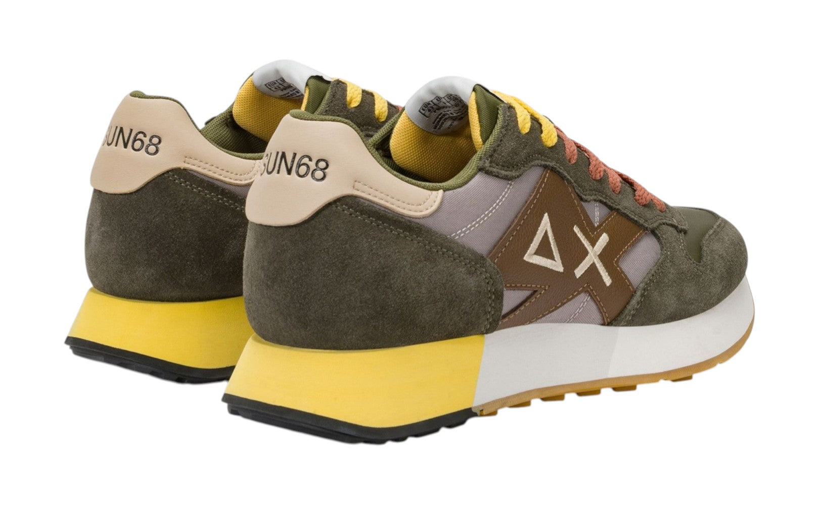 Sneakers Sun68 uomo BZ361161998 Jaki 2.0 Solid Verde militare Grigio<BR/> 