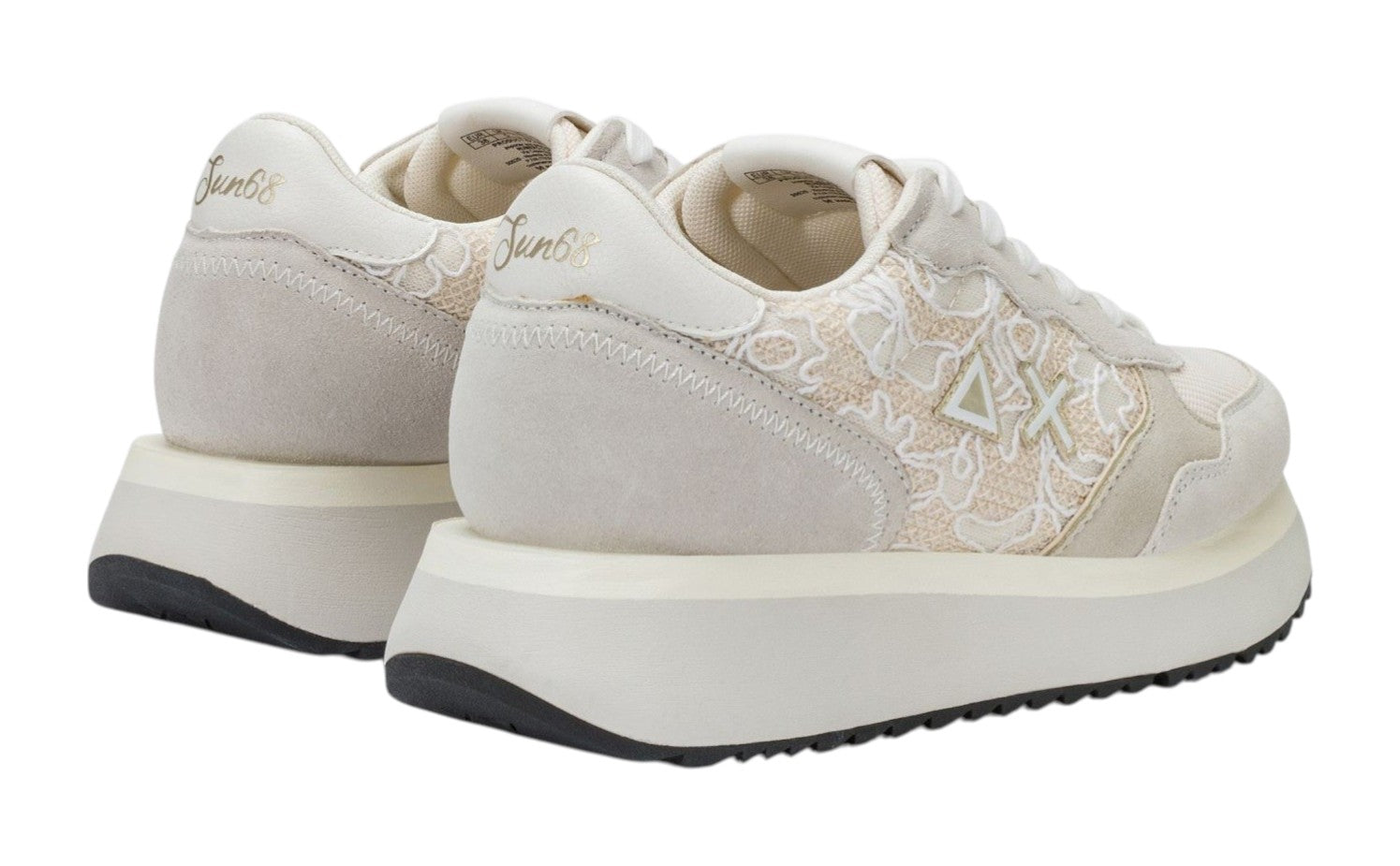 Sneakers Sun68 donna BZ3621131 Big Ally Flower Bianco Panna<BR/> 