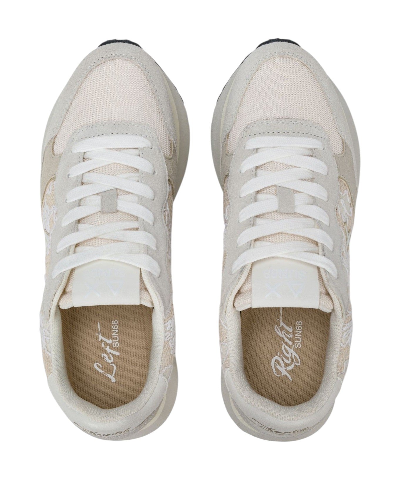 Sneakers Sun68 donna BZ3621131 Big Ally Flower Bianco Panna<BR/> 