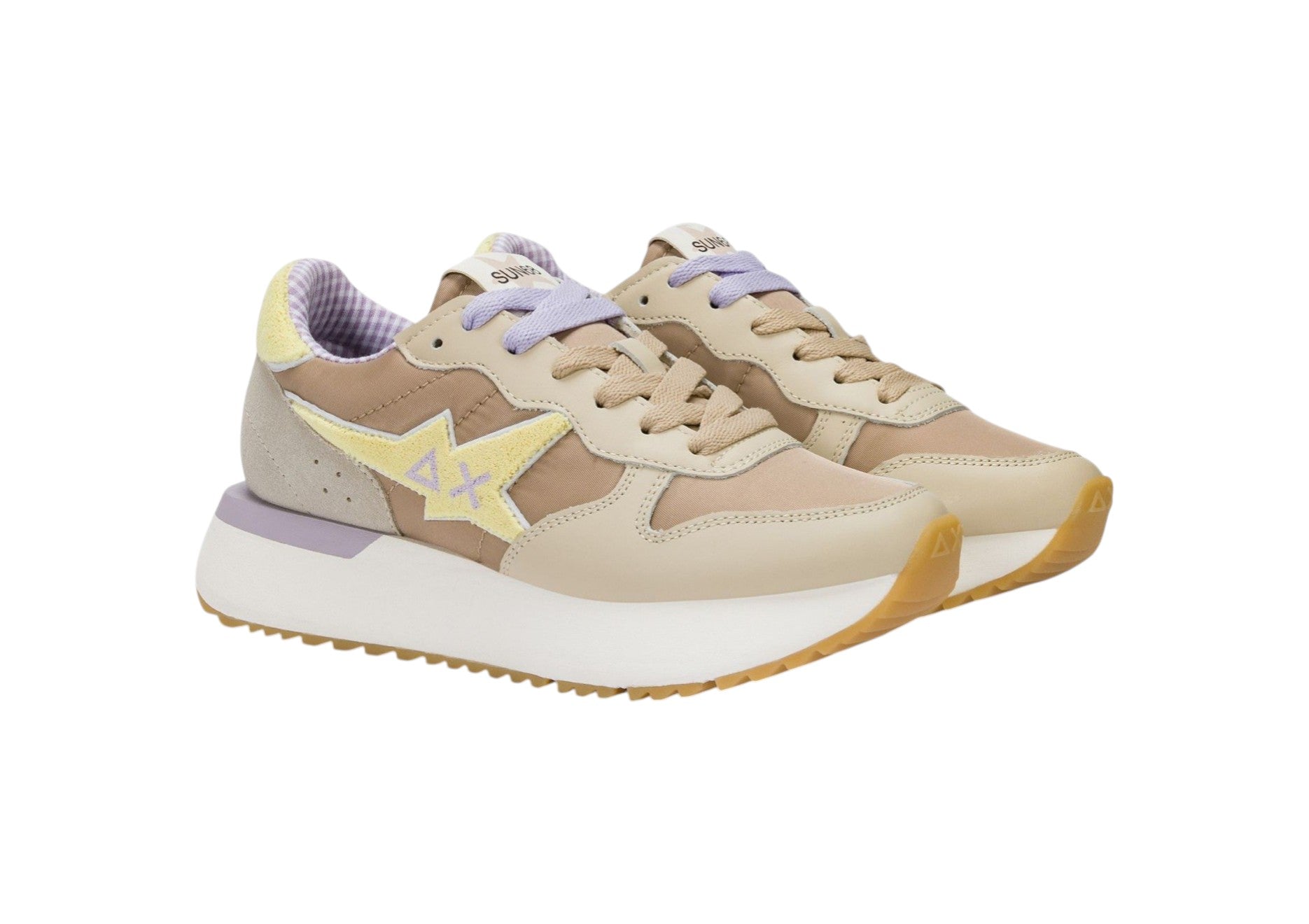 Sneakers Sun68 donna BZ36222 16 Big Stargirl Sponge Beige<BR/> 