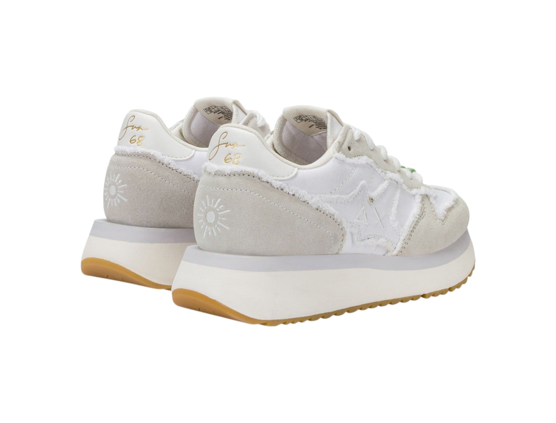 Sneakers Sun68 donna BZ36223 01 Big Stargirl Canvas Bianco<BR/> 