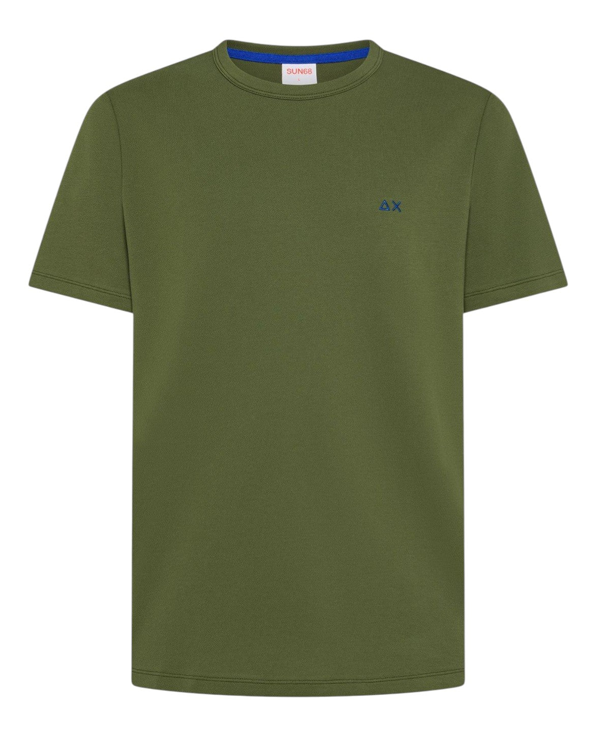 T-shirt Sun68 uomo T3611837 Piquet Solid Color Verde scuro<BR/> 
