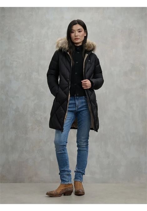 Piumino Lungo Althea Nero con Pelliccia Removibile BLAUER | Piumino | BLDK03098999EI