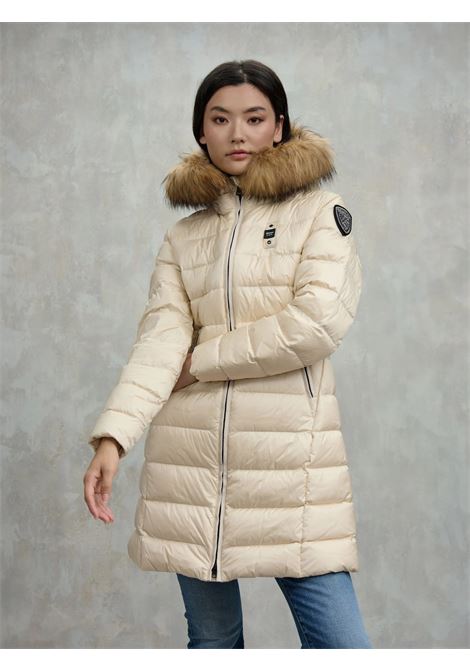 Piumino Lungo Kristin Grigio Mattino con Interno Grigio Nebbia BLAUER | Piumino | BLDK03103907GG