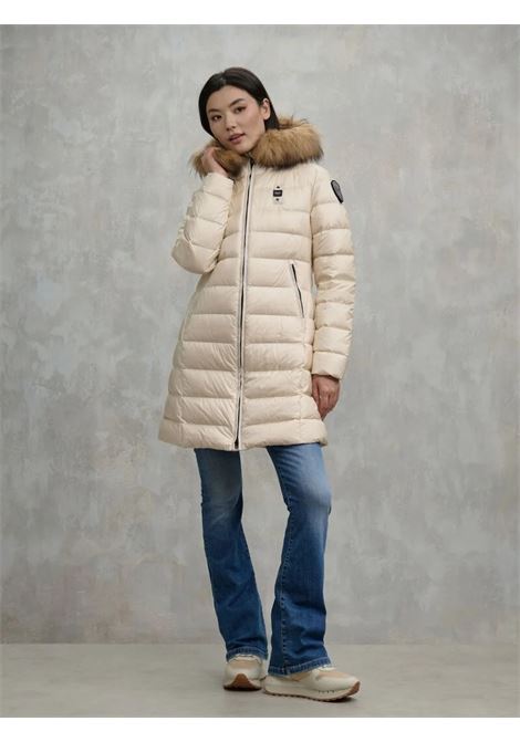 Piumino Lungo Kristin Grigio Mattino con Interno Grigio Nebbia BLAUER | Piumino | BLDK03103907GG