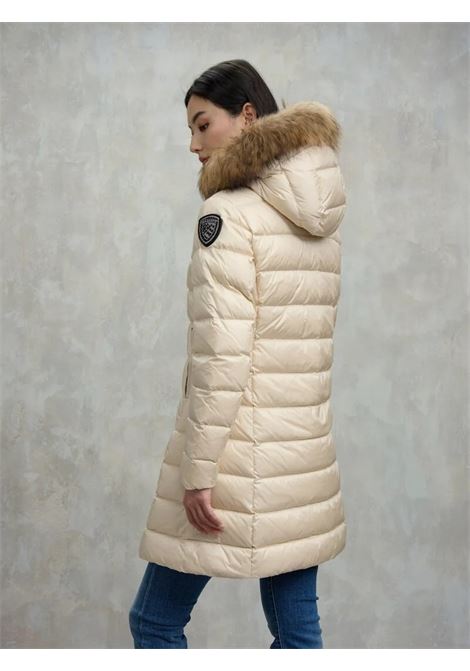 Piumino Lungo Kristin Grigio Mattino con Interno Grigio Nebbia BLAUER | Piumino | BLDK03103907GG